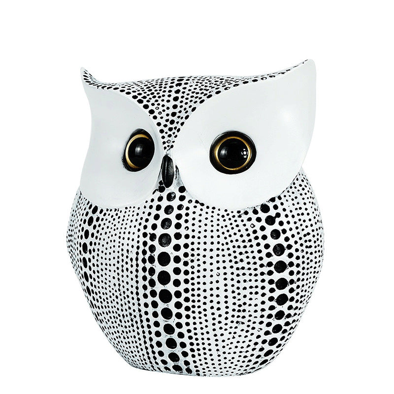 Nordic Resin Wise Owl Figurines Animal Statue Sculpture Crafts for Home Interior Decor